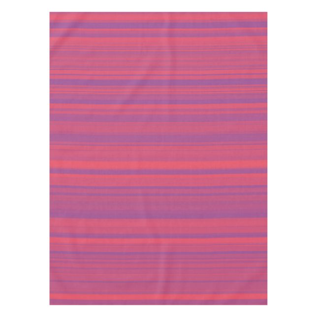 Red Purple Stripes Seamless Pattern Tablecloth (Front)