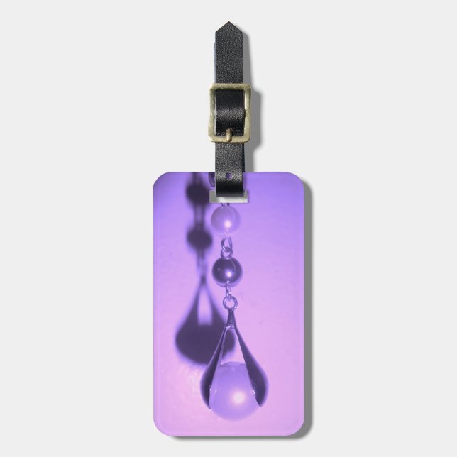 Red/Purple Tear Luggage Tag (Front Vertical)