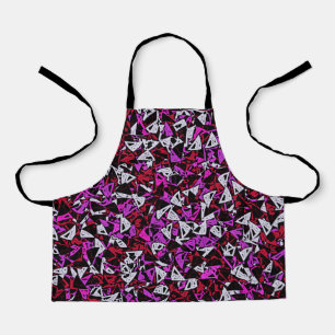 Red Purple Triangle Pattern Apron