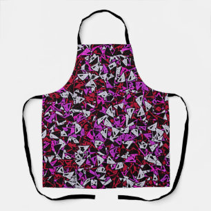 Red Purple Triangle Pattern Apron