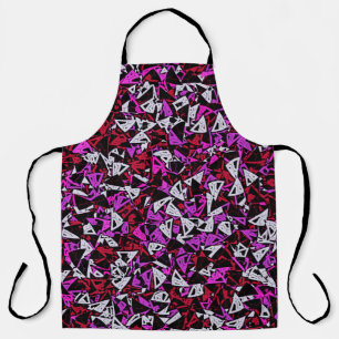 Red Purple Triangle Pattern Apron