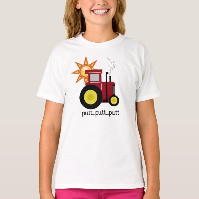 Red Putt Putt Tractor T-Shirt (Front)