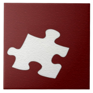 Red Puzzle Piece Tile
