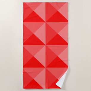 Red Pyramids Beach Towel