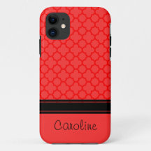 Red Quatrefoil Pattern