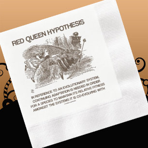 Red Queen Hypothesis Alice Red Queen Wonderland Napkin