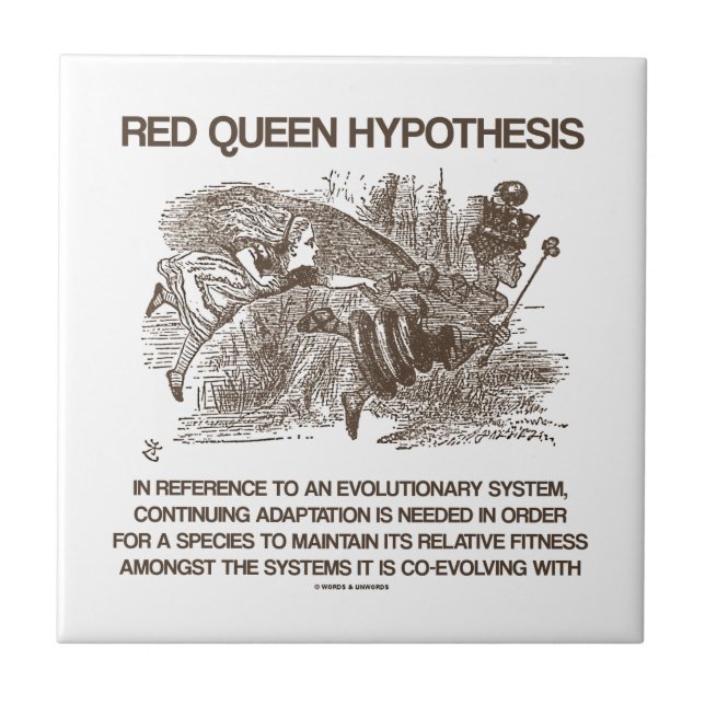 Red Queen Hypothesis (Wonderland Alice Red Queen) Tile (Front)