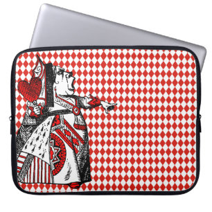 Red Queen of Hearts Alice in Wonderland Diamonds Laptop Sleeve