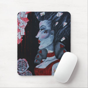 Red Queen Of Hearts Alice Wonderland Fantasy Art Mouse Mat