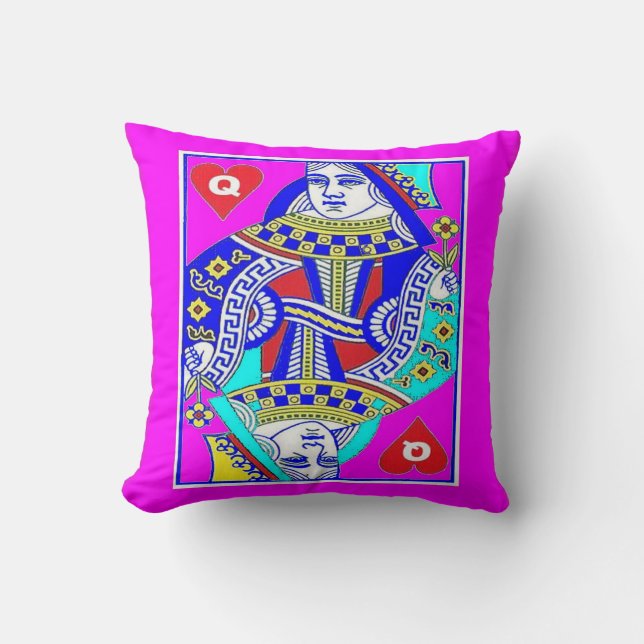 Red Queen's New Look Throw Pillow by Sharles (Front)