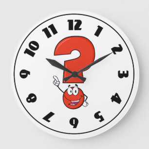 Red Question Mark Clock