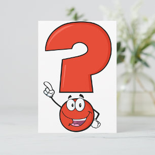 Red Question Mark Invitations