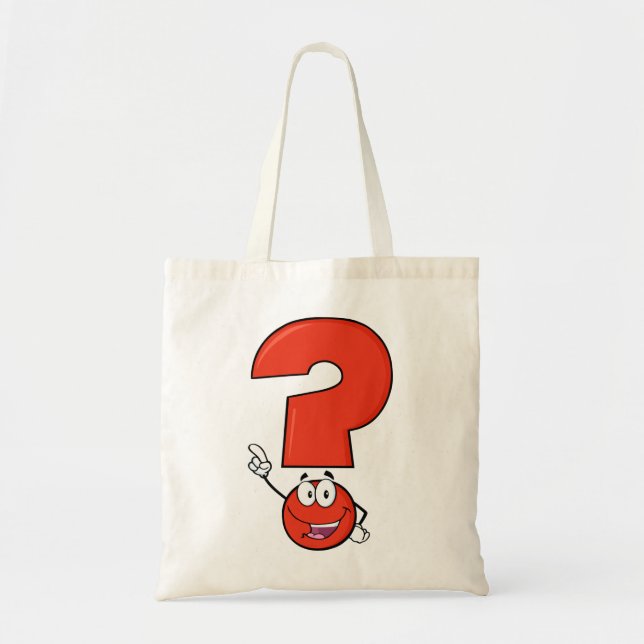 Red Question Mark Tote Bag (Front)