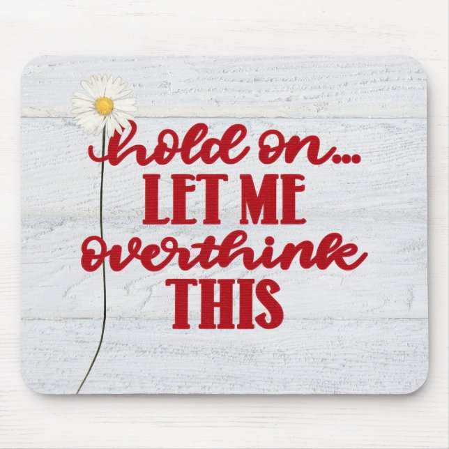 Red Quote and Daisy Mouse Mat (Front)