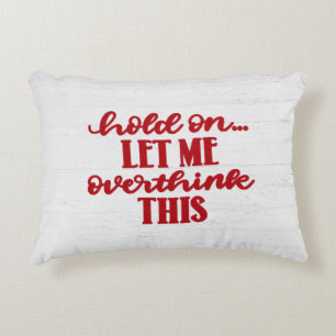 Red Quote On Whitewashed Wood Decorative Cushion