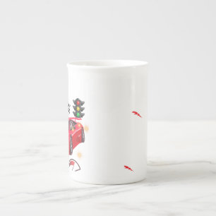 Red Race Car "Beep Beep" Personalised Party Paper Bone China Mug