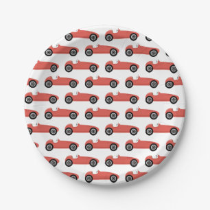Red Race Car Boy Racing Birthday Party Paper Plate