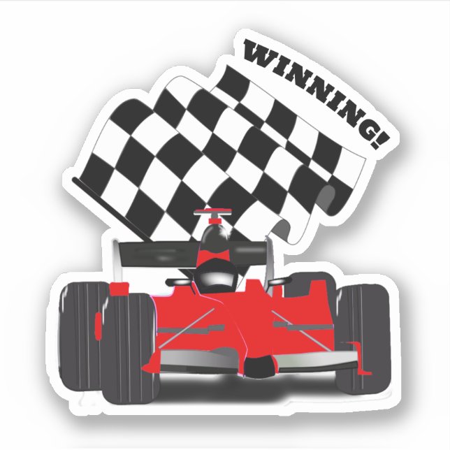 Red Race Car - Chequered Flag Sports (Front)