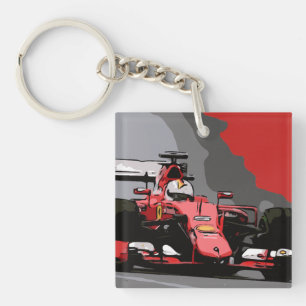 RED RACE CAR - NEVER LIFT KEY RING