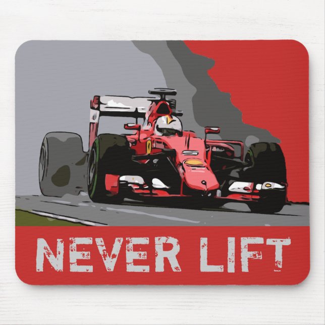 RED RACE CAR - NEVER LIFT MOUSE MAT (Front)