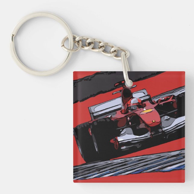 RED RACE CAR - PASSION KEY RING (Front)