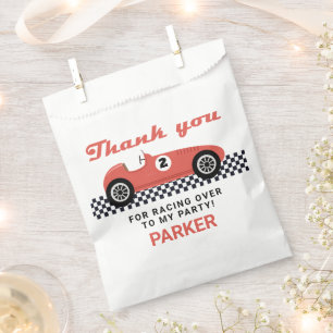 Red Race Car Racing Birthday Party Favour Bags