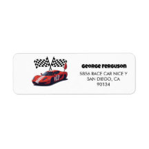 Red Race Car Return Address