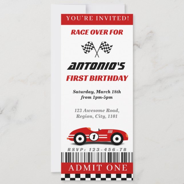 Red Race Invitation (Front)