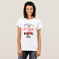 Red Race Pit Crew Mum Birthday Shirt