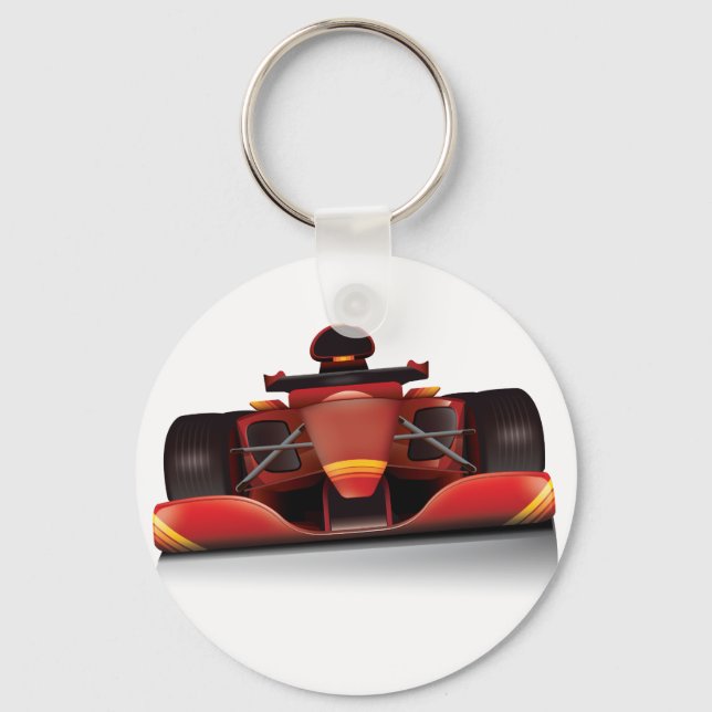 Red Racing Car Key Ring (Front)