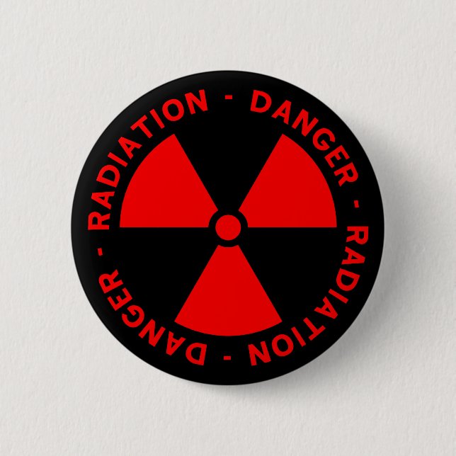 Red Radiation Warning Button (Front)