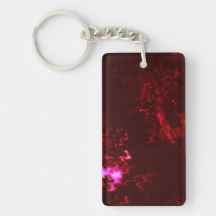 Red Rage Double Sided Keychain, Llavero de doble c Key Ring
