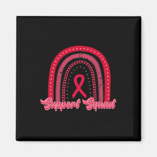 Red Rainbow Blood Cancer Awareness Support Squad W Magnet