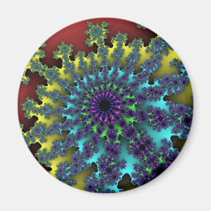 Red Rainbow Burst Magnet