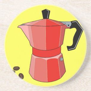 Red Rainbow Espresso Coaster