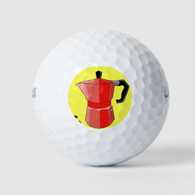 Red Rainbow Espresso Golf Balls (Front)
