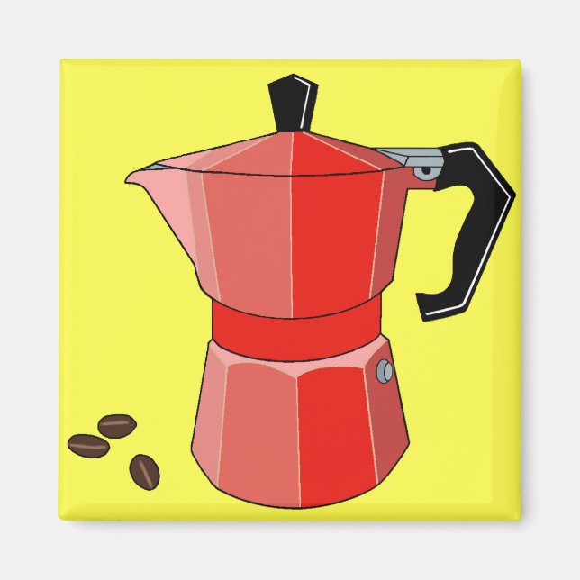 Red Rainbow Espresso Magnet (Front)