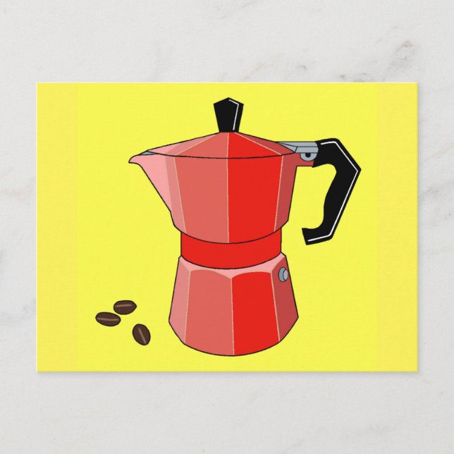 Red Rainbow Espresso Postcard (Front)