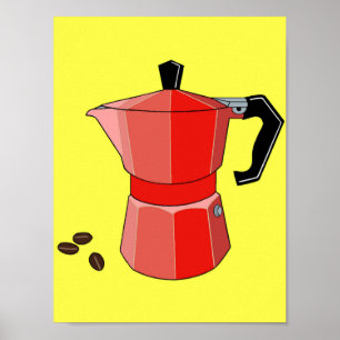 Red Rainbow Espresso Poster