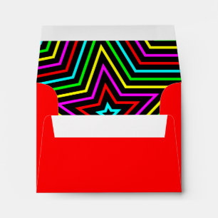 Red Rainbow Stars Envelope