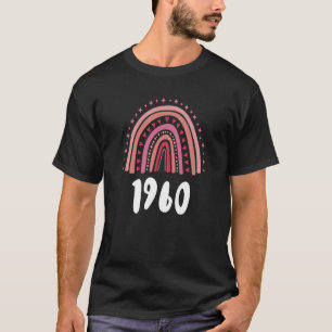 Red Rainbow Year Of Birth 1960 Birthday T-Shirt