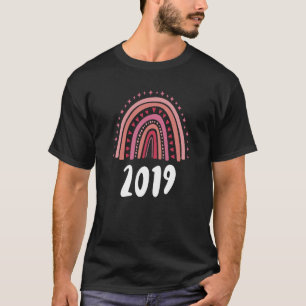Red Rainbow Year Of Birth 2019 Birthday T-Shirt