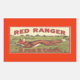 Red Ranger Rectangular Sticker