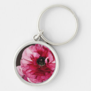 Red Ranunculus Key Ring