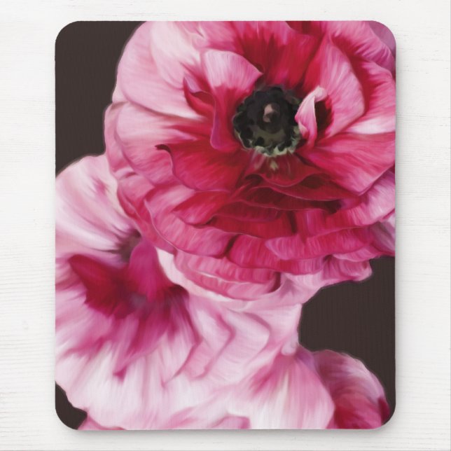 Red Ranunculus Mouse Mat (Front)