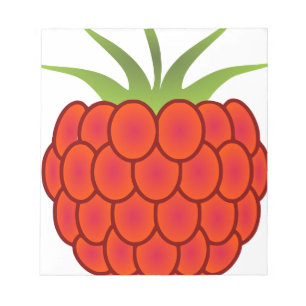 Red Raspberry Line Art Notepad