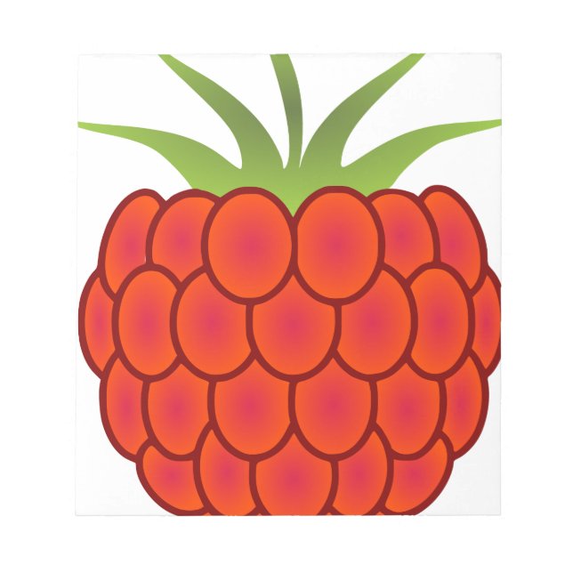 Red Raspberry Line Art Notepad (Front)