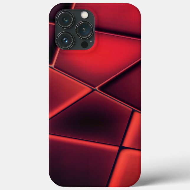 Red rectangle trapezoids with optional combination Case-Mate iPhone case (Back)