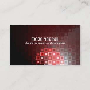 red rectangles business card