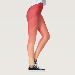 Red Rectangles in Gradient Leggings